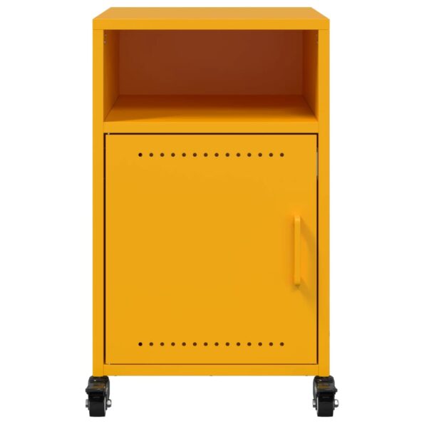 vidaXL Nočné stolíky 2 ks horčicovožlté 36x39x59 cm oceľ – Obrázok 5