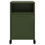 vidaXL Nočné stolíky 2 ks olivovozelené 36x39x59 cm oceľ – Obrázok 5