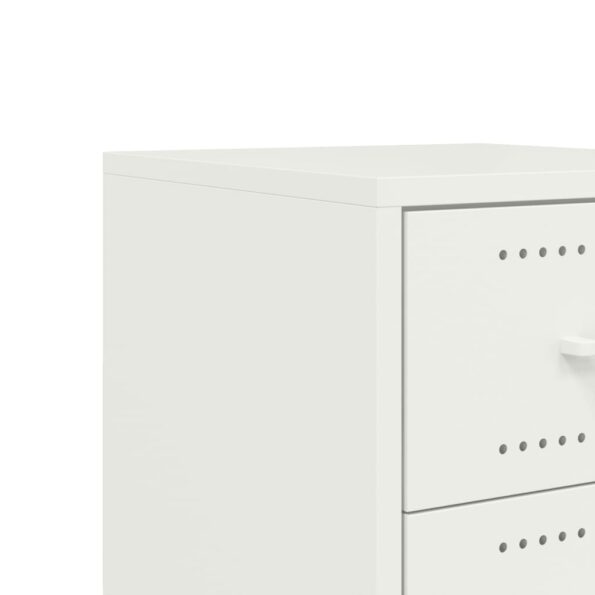 vidaXL Nočný stolík biely 36x39x59 cm oceľ – Obrázok 10