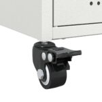 vidaXL Nočný stolík biely 36x39x59 cm oceľ – Obrázok 11