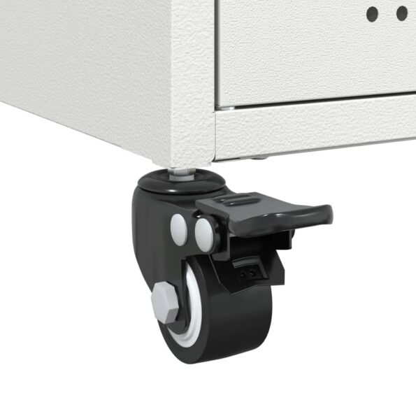 vidaXL Nočný stolík biely 36x39x59 cm oceľ – Obrázok 11