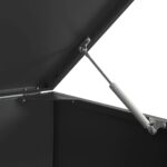 vidaXL Úložisko na 1 kôš na kolieskach čierne 69x79x117 cm oceľ – Obrázok 9