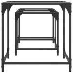 vidaXL Zasúvacie konferenčné stolíky 2 ks s priehľadným sklom oceľ – Obrázok 5