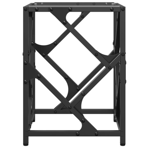 vidaXL Konferenčný stolík priehľadná sklenená doska 30x30x41 cm oceľ – Obrázok 4