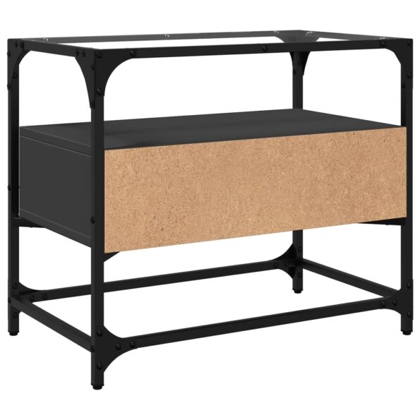 vidaXL TV skrinka sklenená doska čierna 60x35x51 cm kompozitné drevo – Obrázok 6