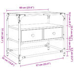 vidaXL TV skrinka sklenená doska čierna 60x35x51 cm kompozitné drevo – Obrázok 10