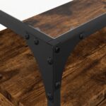 vidaXL TV skrinka sklenená doska dymový dub 60x35x51 cm kompoz. drevo – Obrázok 8