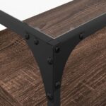 vidaXL TV skrinka sklenená doska hnedý dub 60x35x51 cm kompozit. drevo – Obrázok 8