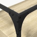 vidaXL TV skrinka sklenená doska dub sonoma 98x35x51 cm kompoz. drevo – Obrázok 8