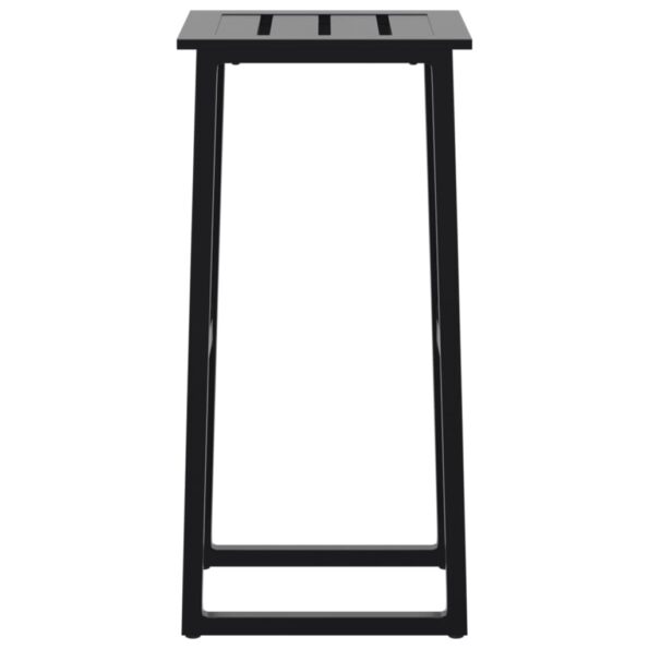 vidaXL Barové stoličky 2 ks, čierne 38x38x80 cm, práškovaná oceľ – Obrázok 6