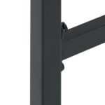 vidaXL Barové stoličky 2 ks, čierne 38x38x80 cm, práškovaná oceľ – Obrázok 7