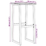 vidaXL Barové stoličky 2 ks, čierne 38x38x80 cm, práškovaná oceľ – Obrázok 10