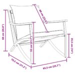 vidaXL Záhradné stoličky s vankúšmi 2 ks čierne oceľ – Obrázok 8