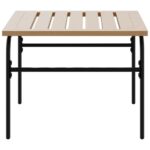 vidaXL Záhradné konferenčné zasúvacie stolíky 2 ks hnedé a čierne oceľ – Obrázok 6