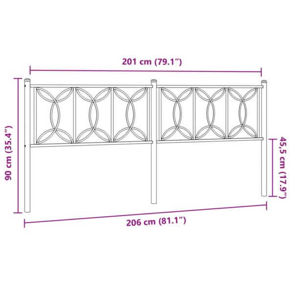 VXL8721102644788_g_en_hd_4.jpg vidaXL Kovové čelo postele biele 200 cm – Obrázok 6