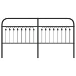 vidaXL Kovové čelo postele, čierne 180 cm – Obrázok 4