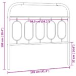 vidaXL Kovové čelo postele biele 100 cm – Obrázok 6