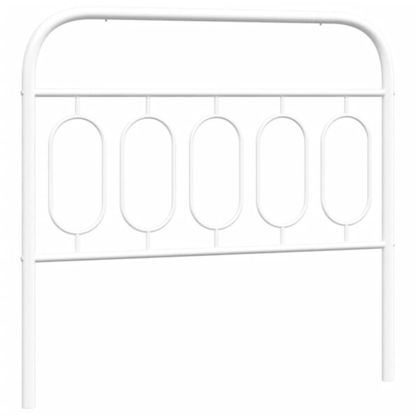 vidaXL Kovové čelo postele biele 107 cm – Obrázok 2