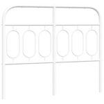 vidaXL Kovové čelo postele biele 120 cm – Obrázok 2