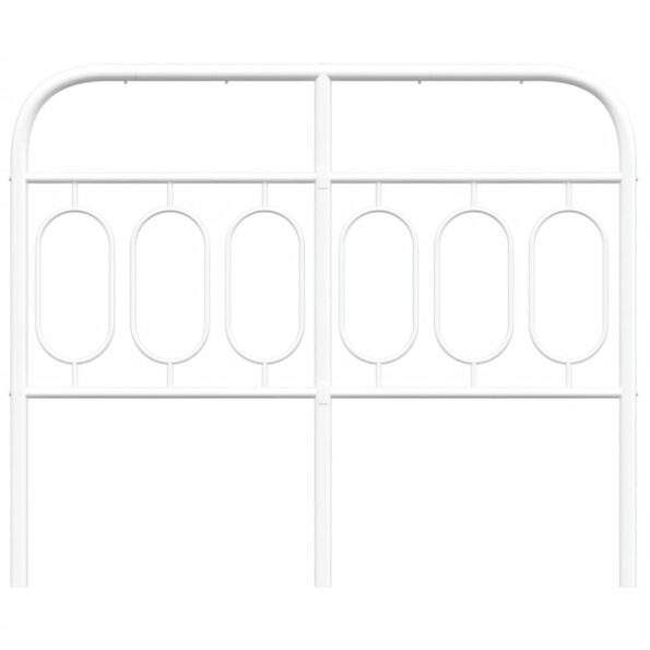 vidaXL Kovové čelo postele biele 120 cm – Obrázok 4
