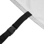 vidaXL Plachta na auto pre sedan s popruhmi plná strieborná M – Obrázok 9