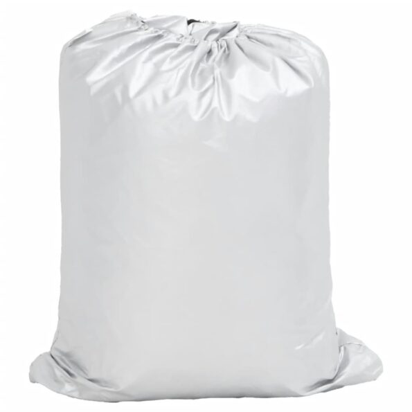 vidaXL Plachta na auto pre sedan s popruhmi plná strieborná XXL – Obrázok 3