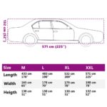 vidaXL Plachta na auto pre sedan s popruhmi plná strieborná XXL – Obrázok 11