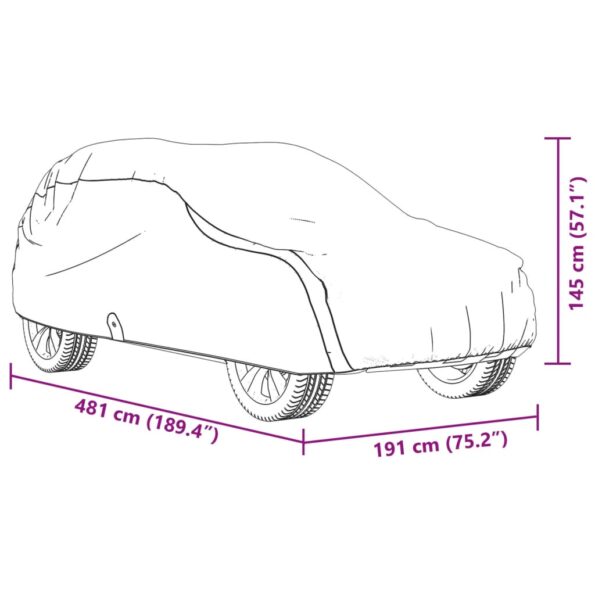 vidaXL Plachta na auto pre SUV plná sivá L netkaná textília – Obrázok 10
