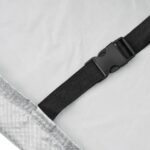 vidaXL Plachta na auto pre sedan s popruhmi plná strieborná XL PEVA – Obrázok 9