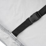 vidaXL Plachta na auto pre SUV s popruhmi plná strieborná XL PEVA – Obrázok 9