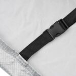 vidaXL Polovičná plachta na auto s háčikmi strieborná M PEVA – Obrázok 8