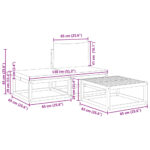 vidaXL 3-dielna záhradná sedacia súprava s vankúšmi akáciový masív – Obrázok 12