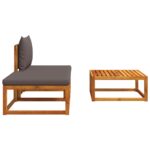 vidaXL 3-dielna záhradná sedacia súprava s vankúšmi akáciový masív – Obrázok 5