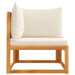 vidaXL Záhradná pohovka rohová s vankúšmi akáciový masív – Obrázok 5