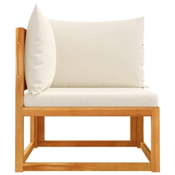 vidaXL Záhradná pohovka rohová s vankúšmi akáciový masív – Obrázok 5