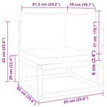 vidaXL Záhradná pohovka rohová s vankúšmi akáciový masív – Obrázok 10