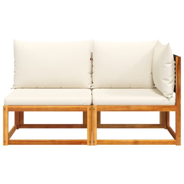 vidaXL Záhradná pohovka s vankúšmi 2-miestna masívna akácia – Obrázok 5