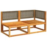 vidaXL Záhradná pohovka s vankúšmi 2-miestna masívna akácia – Obrázok 4