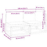 vidaXL Záhradná pohovka s vankúšmi 2-miestna masívna akácia – Obrázok 11