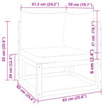vidaXL Záhradná pohovka rohová s vankúšmi akáciový masív – Obrázok 10