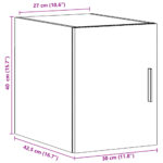 vidaXL Nástenná skrinka, sivá sonoma 30x42,5x40 cm kompozitné drevo – Obrázok 12