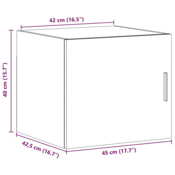vidaXL Nástenná skrinka hnedý dub 45x42,5x40 cm kompozitné drevo – Obrázok 12