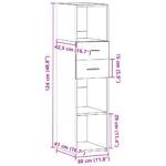 vidaXL Vysoká skrinka betónová sivá 30x42,5x124 cm kompozitné drevo – Obrázok 10