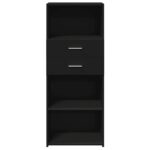 vidaXL Vysoká skrinka čierna 50x42,5x124 cm kompozitné drevo – Obrázok 4