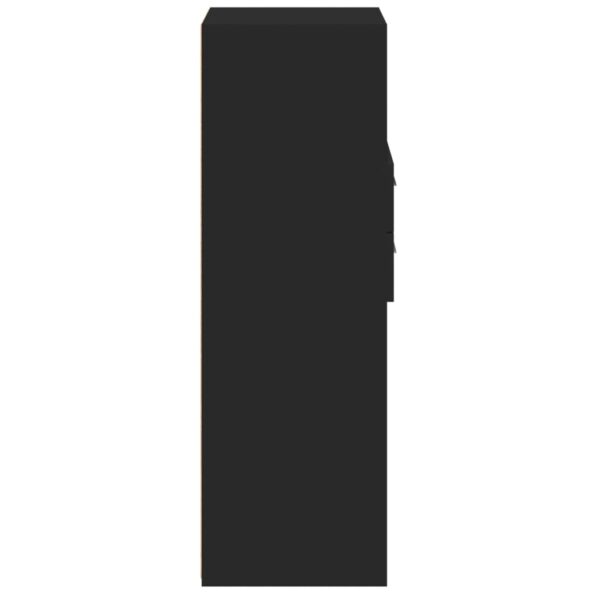 vidaXL Vysoká skrinka čierna 50x42,5x124 cm kompozitné drevo – Obrázok 5