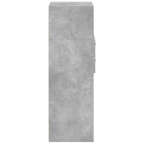 vidaXL Vysoká skrinka betónová sivá 50x42,5x124 cm kompozitné drevo – Obrázok 5