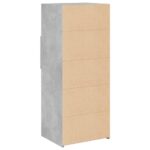 vidaXL Vysoká skrinka betónová sivá 50x42,5x124 cm kompozitné drevo – Obrázok 6