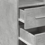 vidaXL Vysoká skrinka, betónovo sivá 30x42,5x185 cm, kompozitné drevo – Obrázok 7