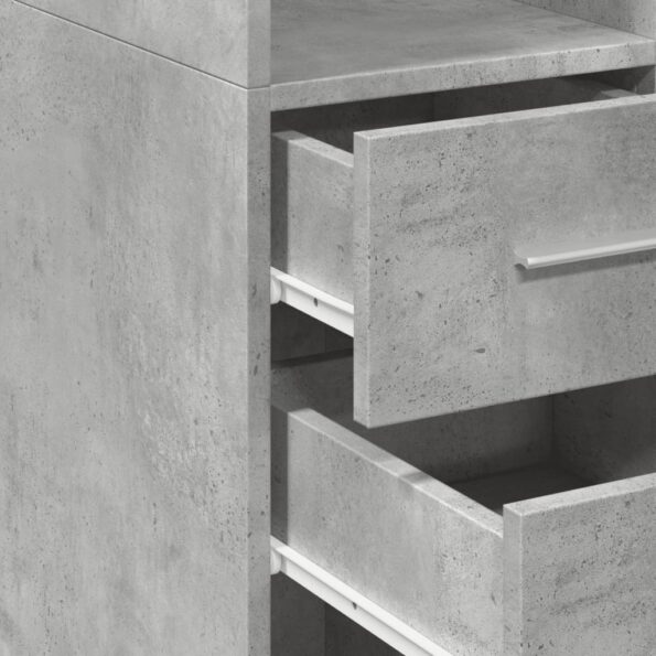 vidaXL Vysoká skrinka, betónovo sivá 30x42,5x185 cm, kompozitné drevo – Obrázok 7