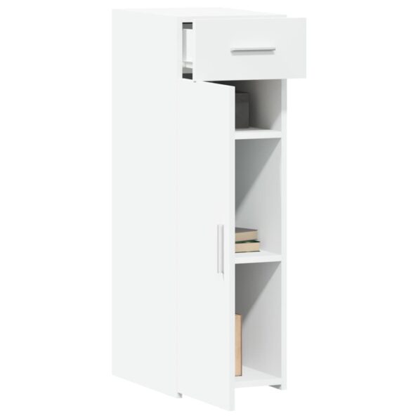 vidaXL Komoda biela 30x42,5x93 cm kompozitné drevo – Obrázok 3